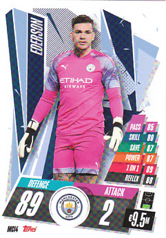 Ederson Manchester City 2020/21 Topps Match Attax CL #MCI04